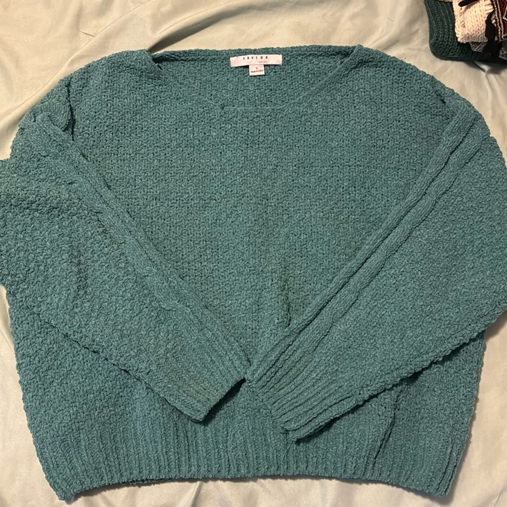 Fashionable blue sweater